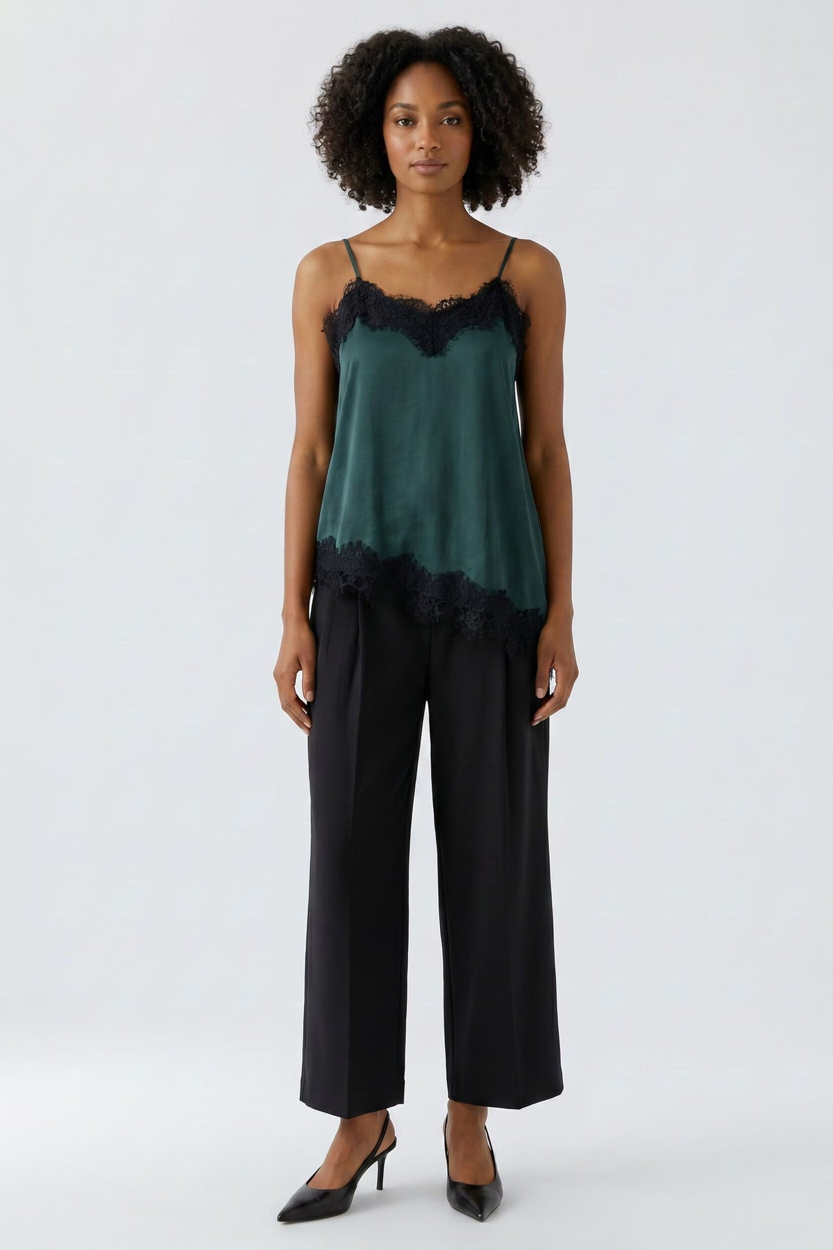 Satin Lace Cami Top