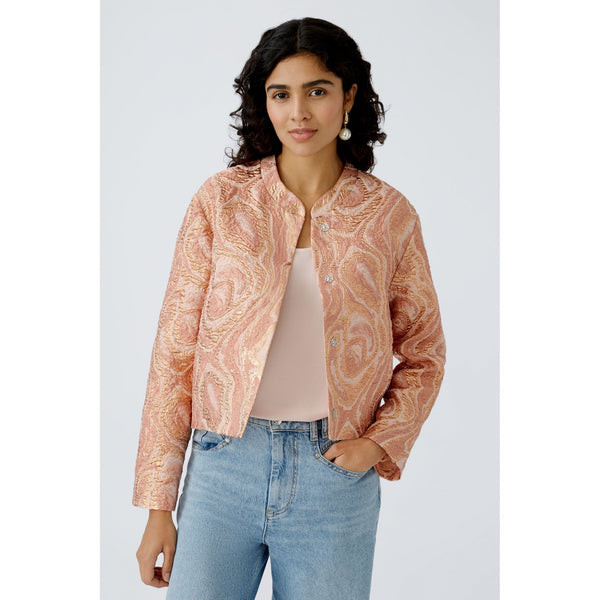Short Brocade Look Jacket