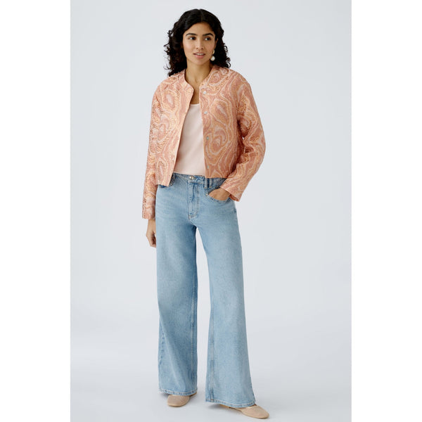 Short Brocade Look Jacket