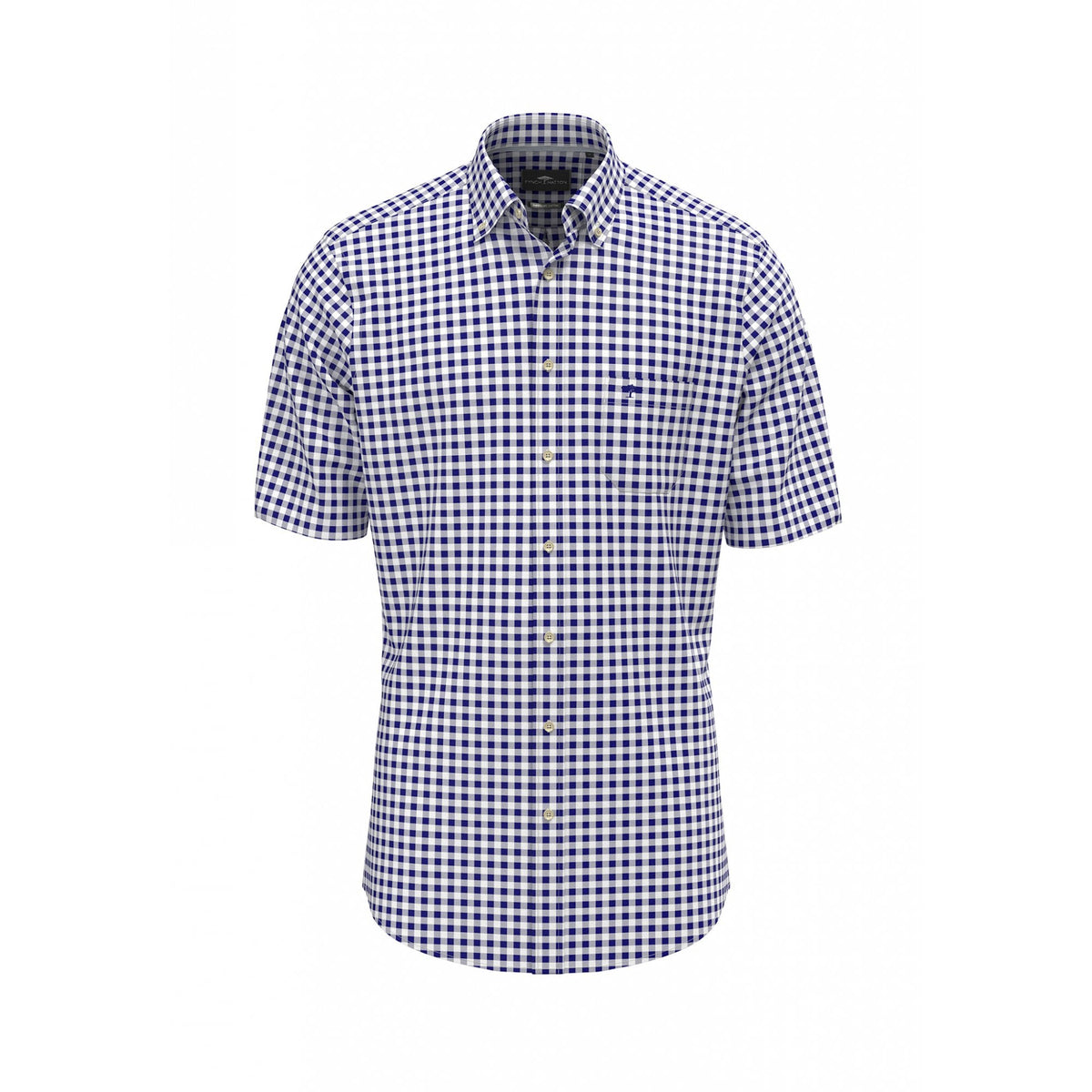 Short Sleeve Seersucker Check Shirt