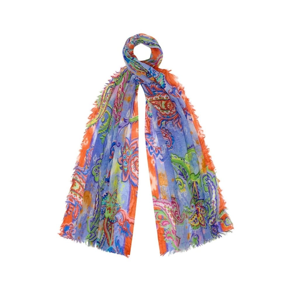 Shanghai Blues Striking Wool Scarf