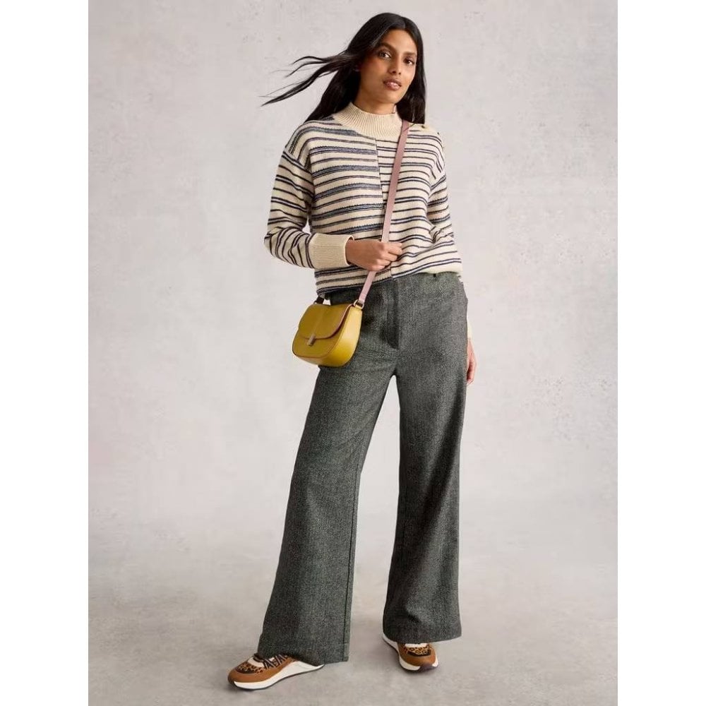 Belle Wide Leg Tweedy Trousers