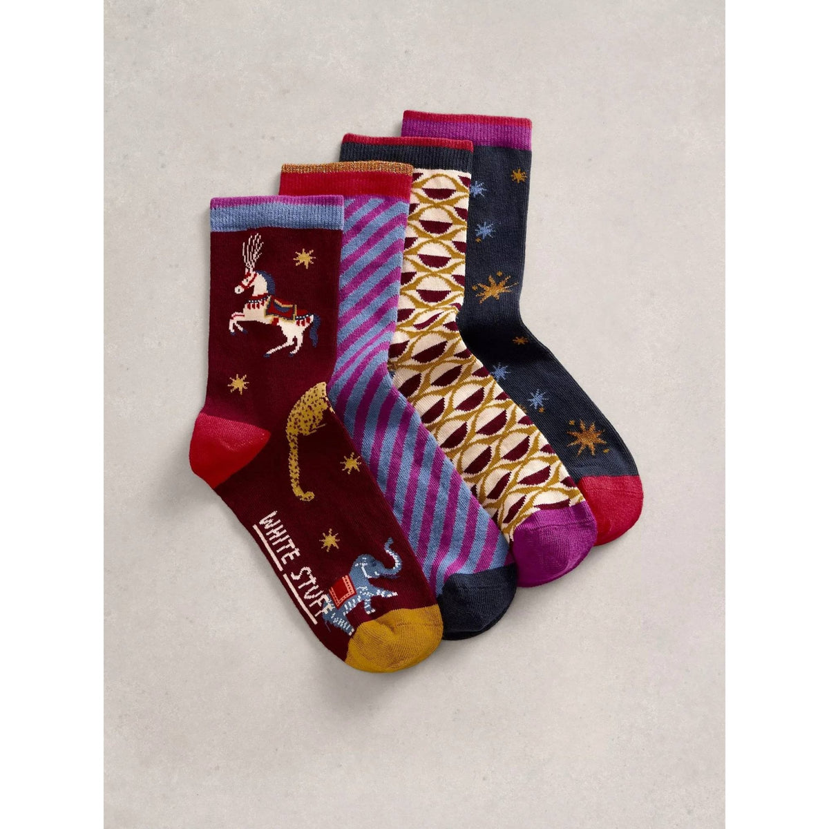 4 Pack Circus Ankle Socks