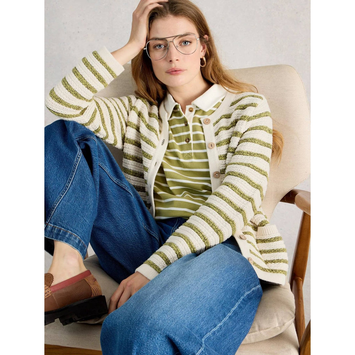 Belle Stripe Cardigan
