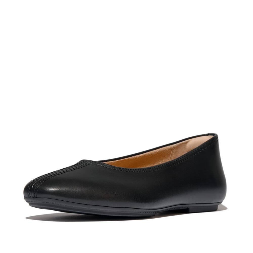 Delicato High-Cut Soft-Leather Ballerinas