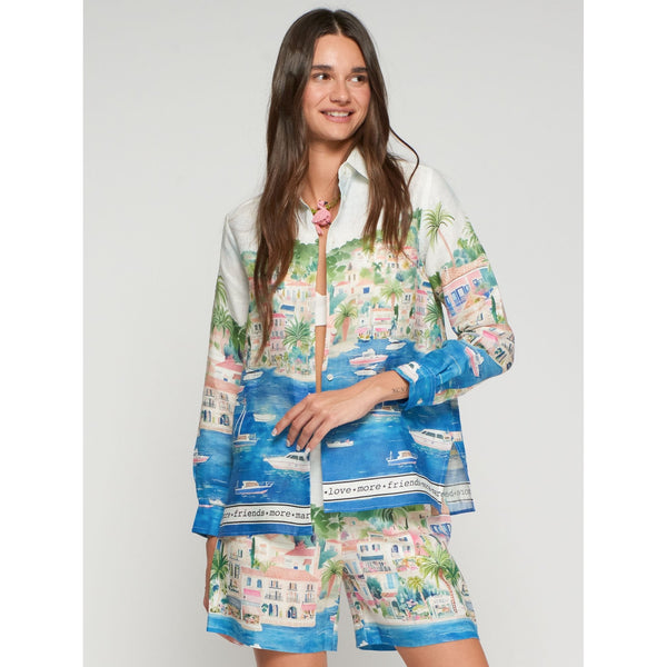 Coastal City Print Shirt
