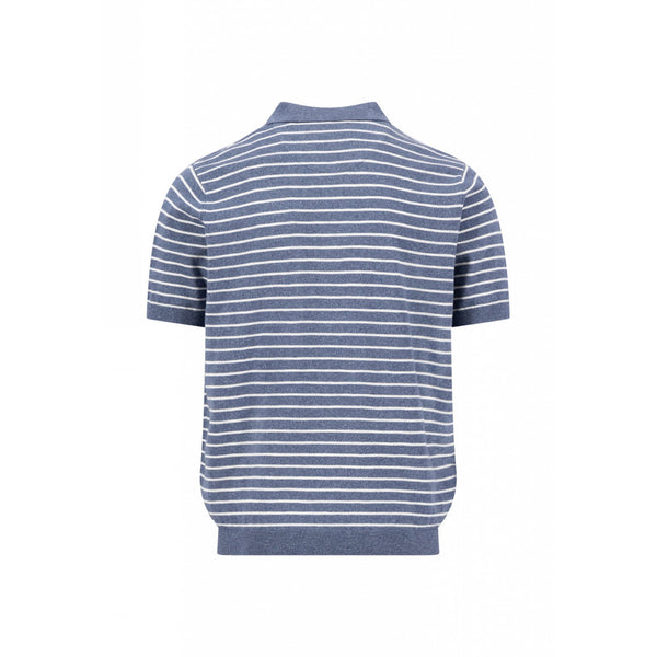Striped Knitted Polo Shirt