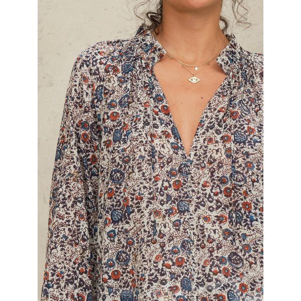 Cass Print Long Sleeve Top