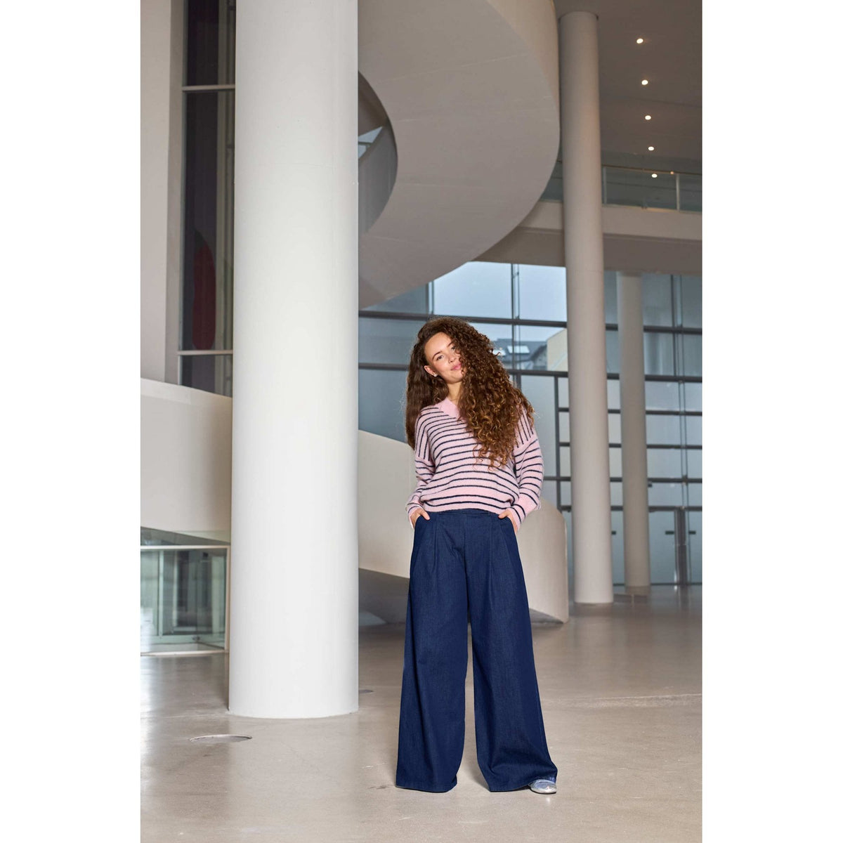 Denice Denim Wide Leg Trousers