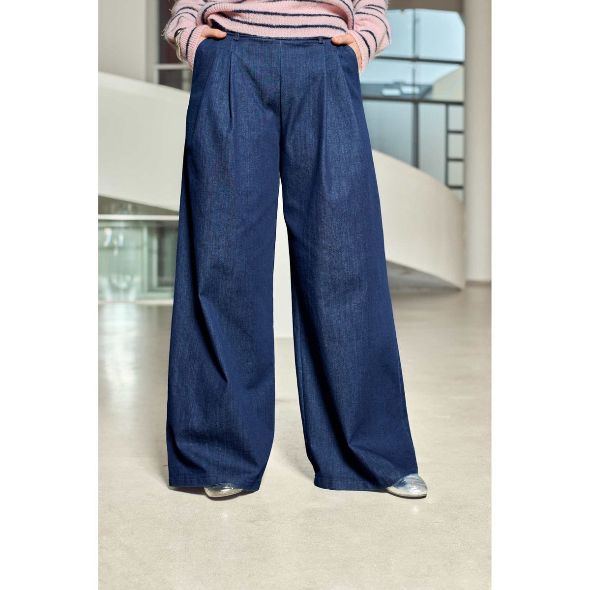 Denice Denim Wide Leg Trousers
