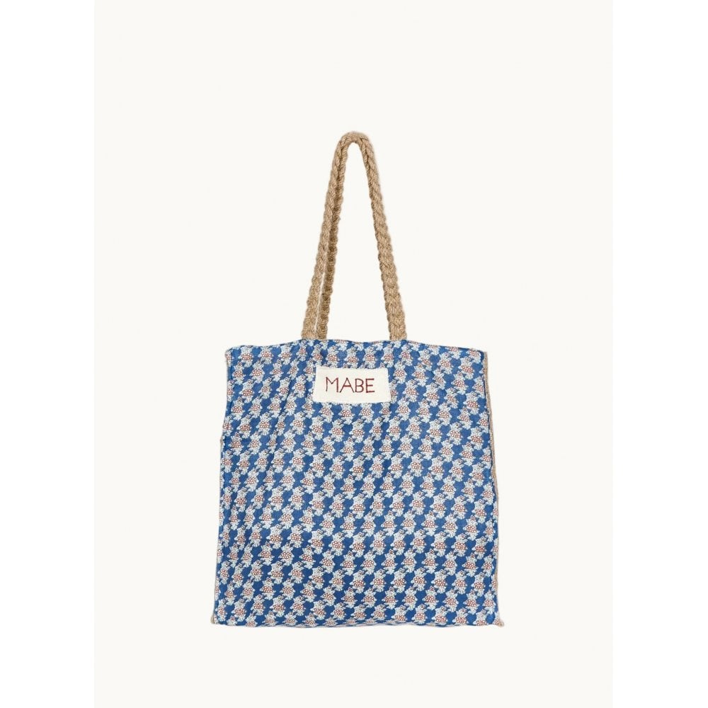 Blockprint & Jute Tote