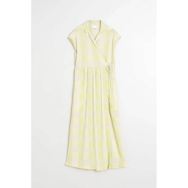 Crossover Gingham Dress