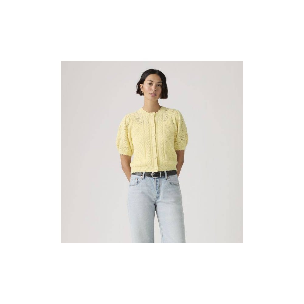 Pauline Pointelle Short Sleeve Cardigan