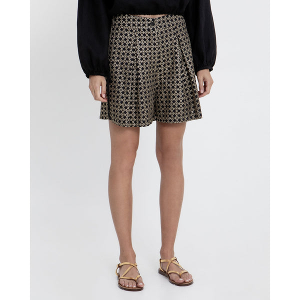 Cross Pleated Shorts